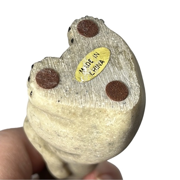 Quarry Critters Billy Polar Bear Stone 4.5” Made by Second Nature Vintage - Picture 4 of 4